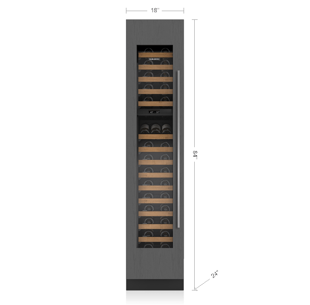 Sub-Zero DEC1850WAL 18" Designer Wine Storage - Panel Ready