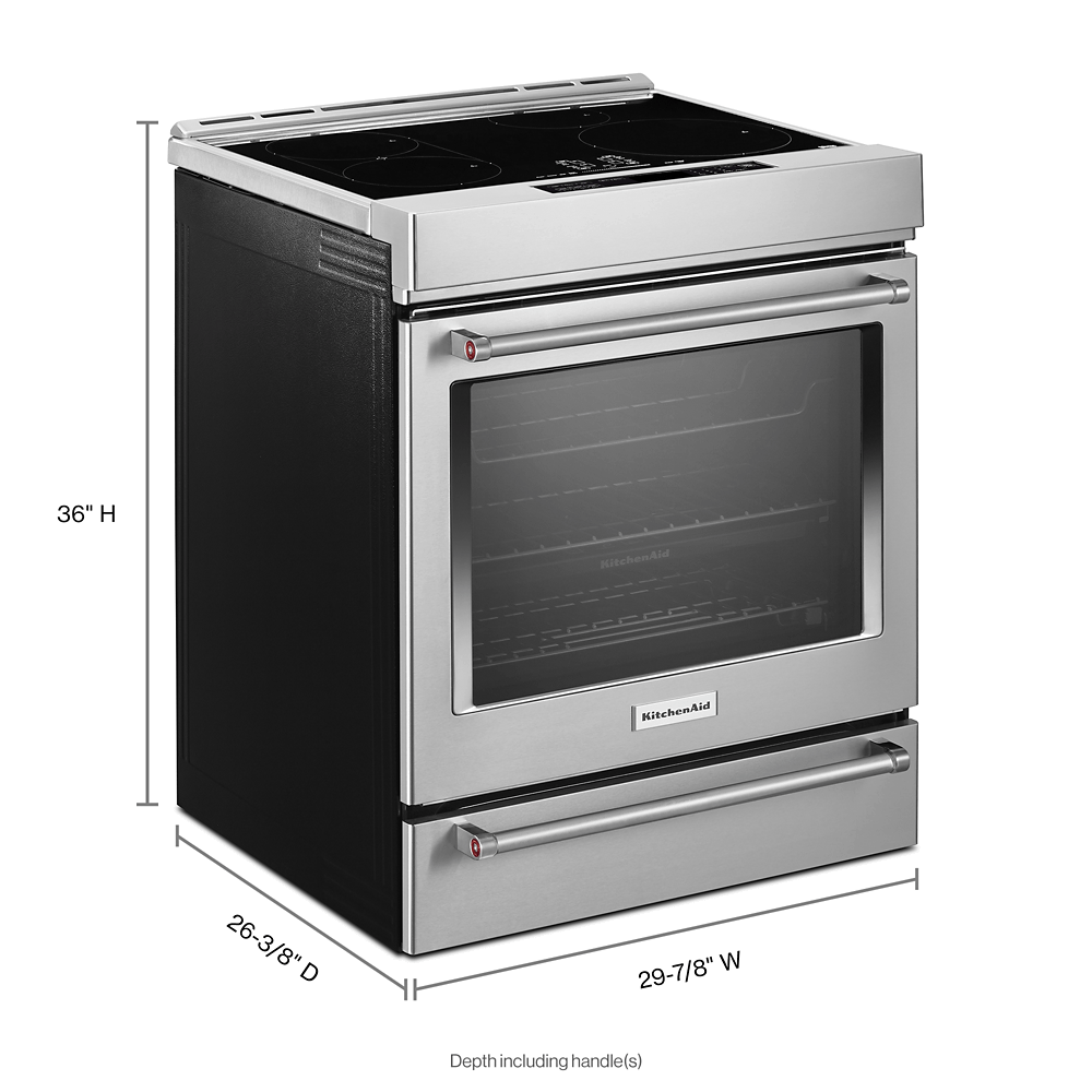 Kitchenaid KSIS730PSS 30-Inch 4-Element Induction Slide-In Convection Range With Air Fry