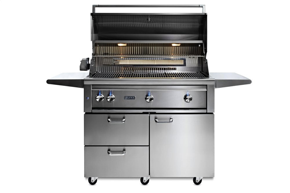 Lynx L42TRFNG 42" Lynx Professional Freestanding Grill With 1 Trident And 2 Ceramic Burners And Rotisserie, Ng
