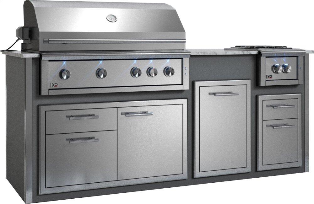 Xo Appliance XOGOK42V1GR Appliance Ready Pre-Assembled 42" Designer Island Gray COMPONENTS SOLD SEPARATELY - Gray
