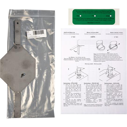 Best Range Hoods ARP6 6" Air Flow Reducer