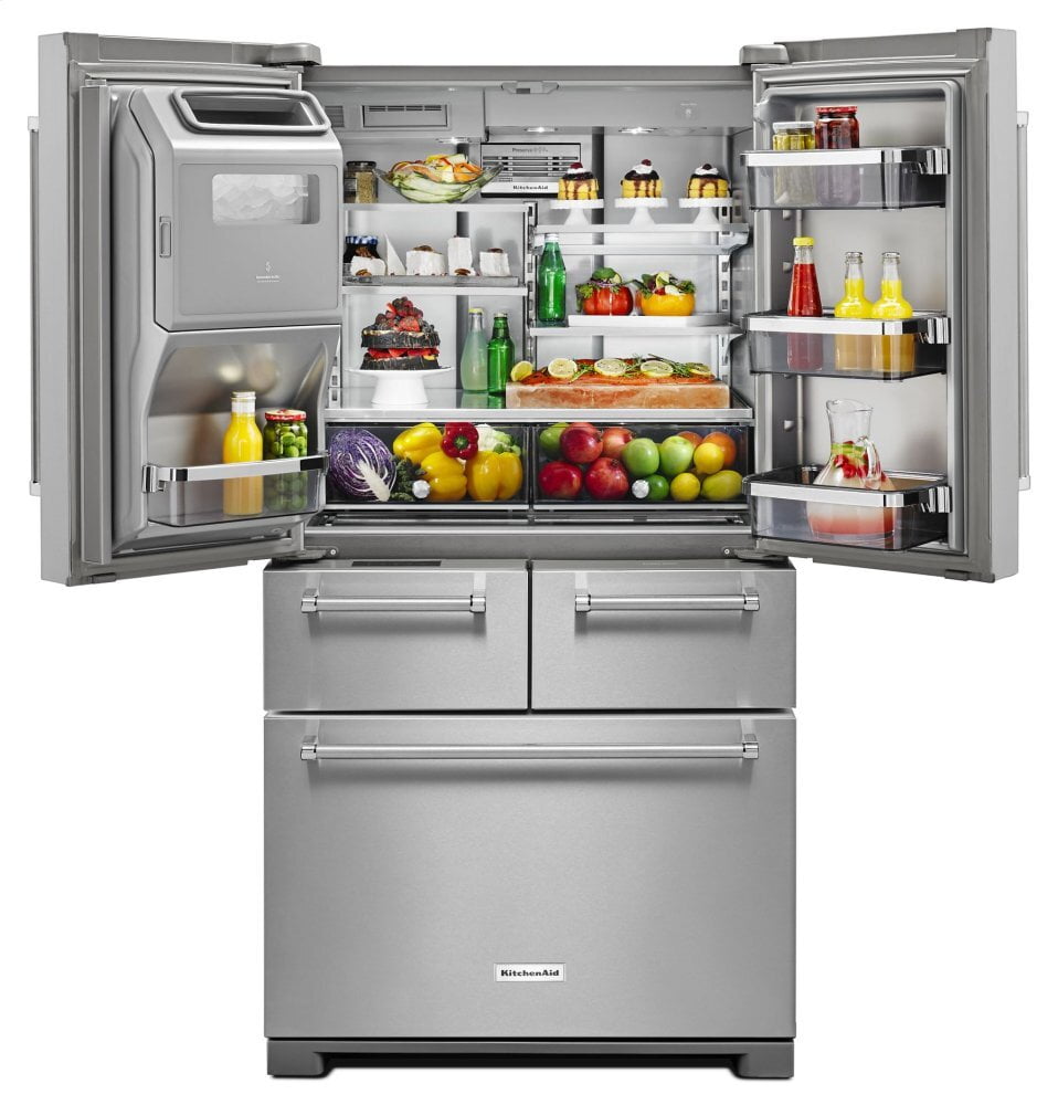Kitchenaid KRMF706ESS 25.8 Cu. Ft. 36" Multi-Door Freestanding Refrigerator With Platinum Interior Design - Stainless Steel