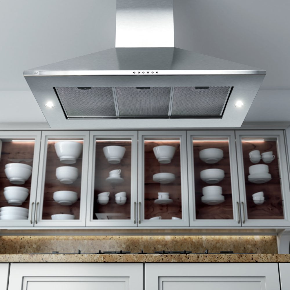 Xo Appliance XOBI42S 600 Cfm 42" Italian Made Island Hood Stainless