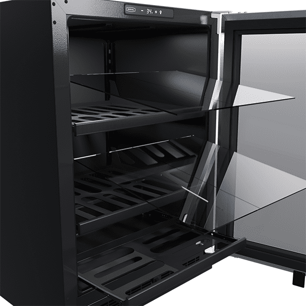 Marvel MLBV224SG01A 24-In Built-In Beverage Center With 3-In-1 Convertible Shelves With Door Style - Stainless Steel Frame Glass