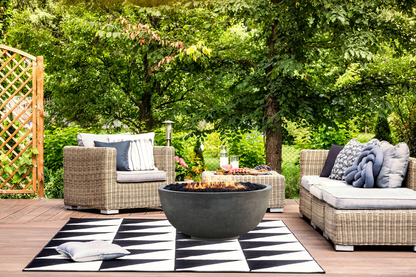 Xo Appliance XOFBWL39GR Fire Bowl 39" Natural Gas Fired Gfrc - Gray