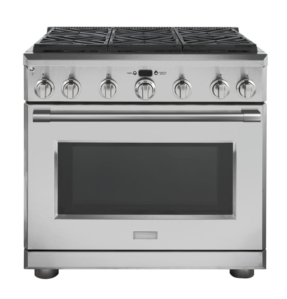 Monogram ZGP366NNSS Monogram 36" All Gas Professional Range With 6 Burners (Natural Gas)