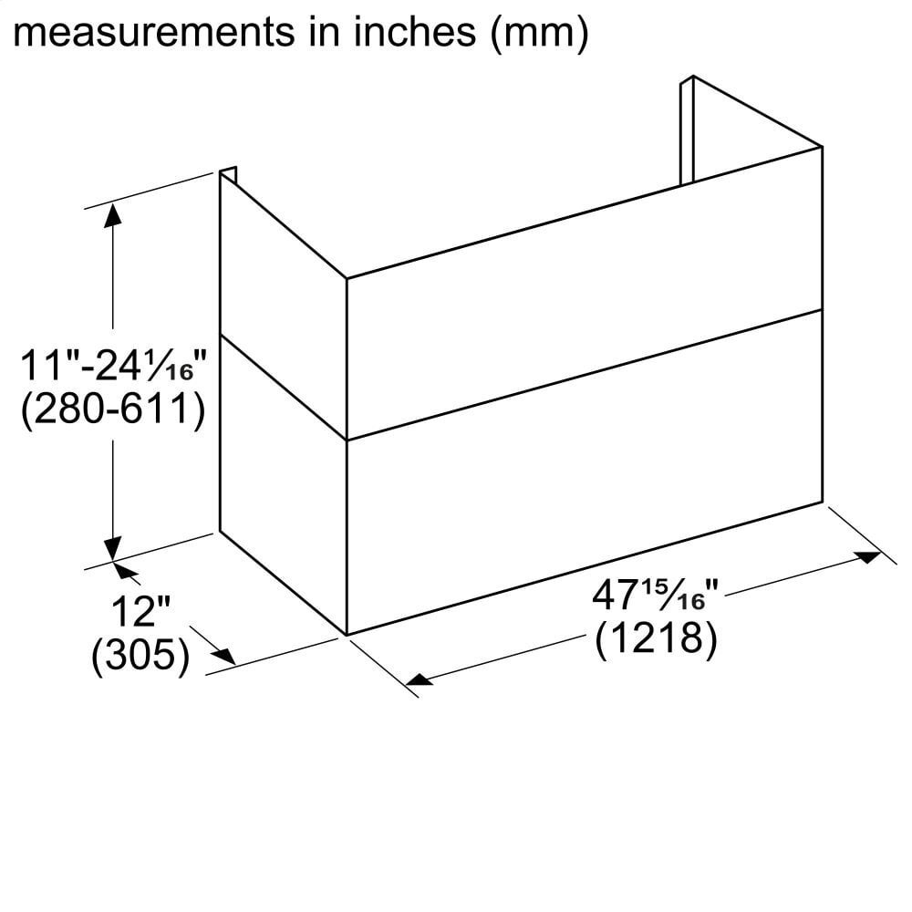 Thermador DC4889W 8'-9' Duct Cover Pro Wall Hood, 48"