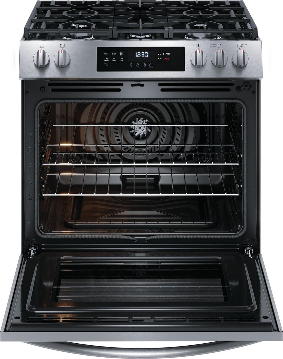 Frigidaire FCFG3083AS Frigidaire 30" Front Control Gas Range With Convection Bake
