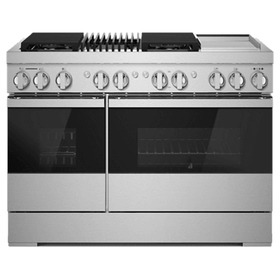Jennair JDRP748HM Noir 48" Dual-Fuel Professional-Style Range With Chrome-Infused Griddle And Grill