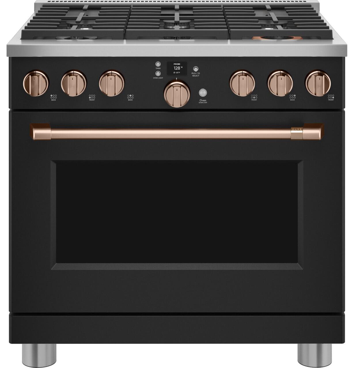 Cafe C2Y366P3TD1 Café™ 36" Smart Dual-Fuel Commercial-Style Range With 6 Burners (Natural Gas)