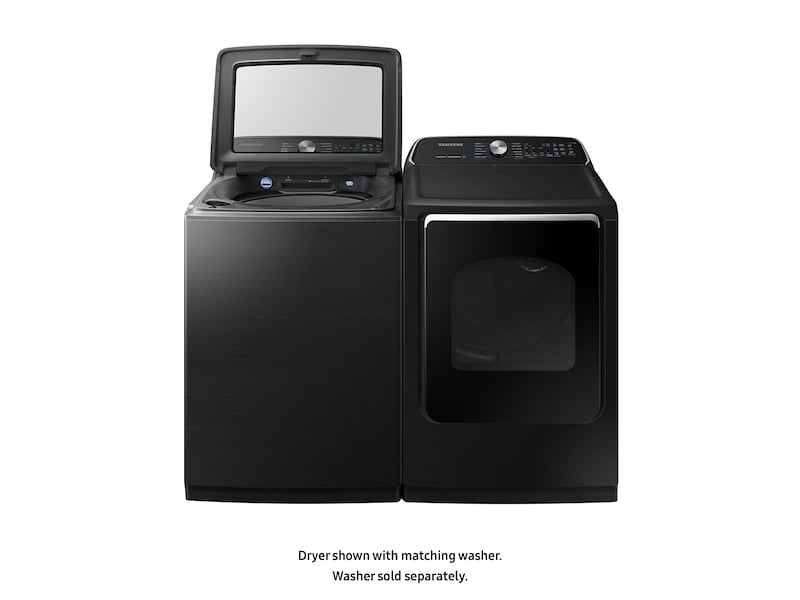 Samsung DVE54R7600V 7.4 Cu. Ft. Electric Dryer With Steam Sanitize+ In Black Stainless Steel