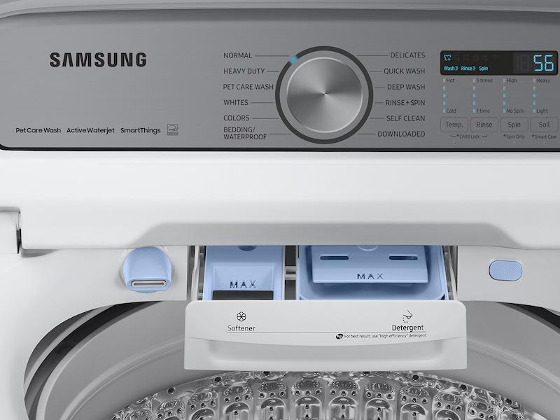 Samsung WA54CG7150AW 5.4 Cu. Ft. Smart Top Load Washer With Pet Care Solution And Super Speed Wash In White