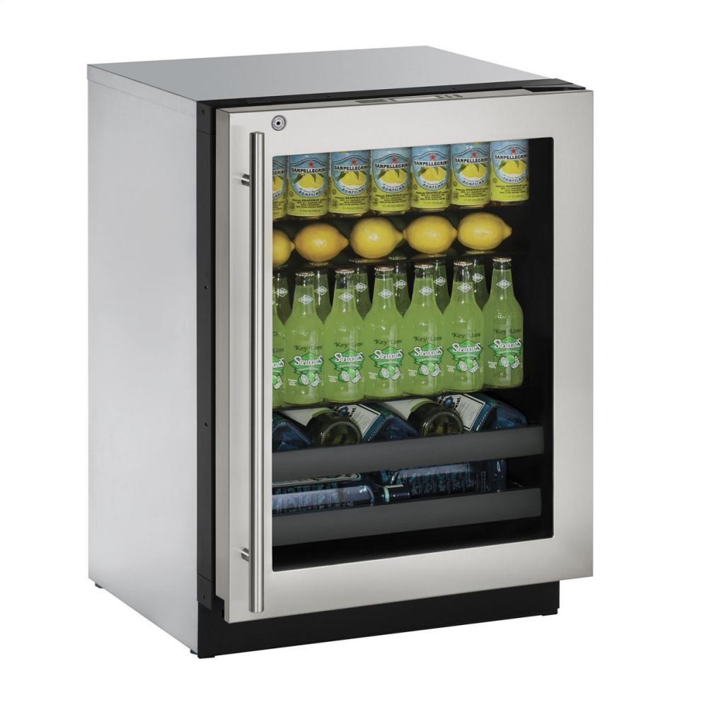 U-Line U3024BEVS13A 24" Beverage Center Stainless Frame (Lock) Right-Hand Hinge