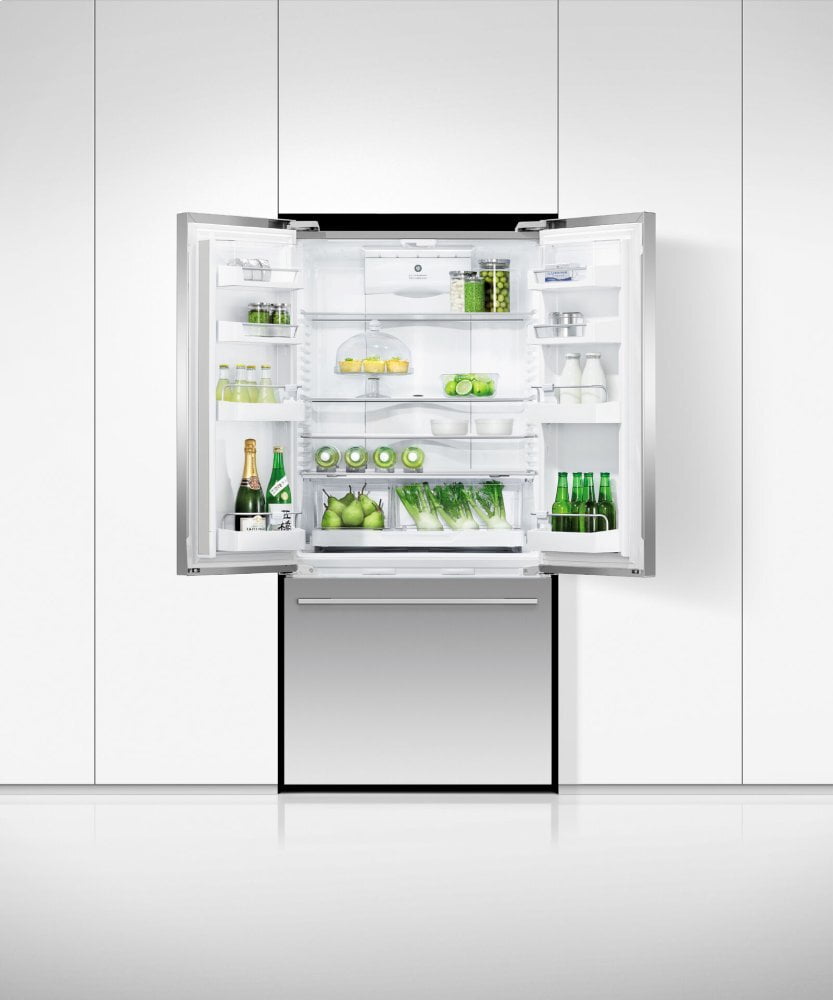 Fisher & Paykel RF170ADUSX4N Freestanding French Door Refrigerator Freezer, 32", 17 Cu Ft, Ice & Water