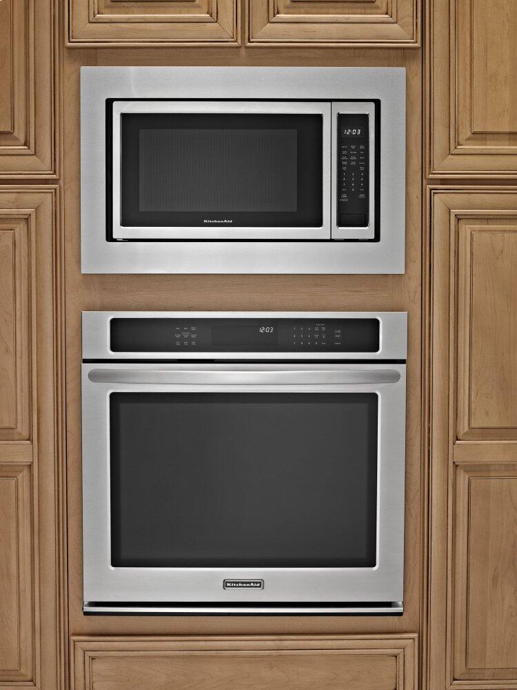 Kitchenaid MK2220AS 30 In. Microwave Trim Kit - Black-On-Stainless