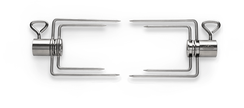 Napoleon Bbq 69002 Commercial Quality Collapsible Rotisserie Forks Four Prongs, Set Of Two