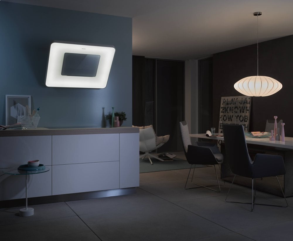 Miele DA6996W Wall Ventilation Hood With Dimmable Ambient Lighting For A Unique Lighting Mood In Your Kitchen.