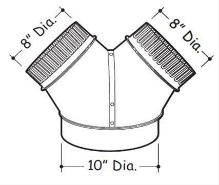 Best Range Hoods AVDKD8810 Y-Duct Connector