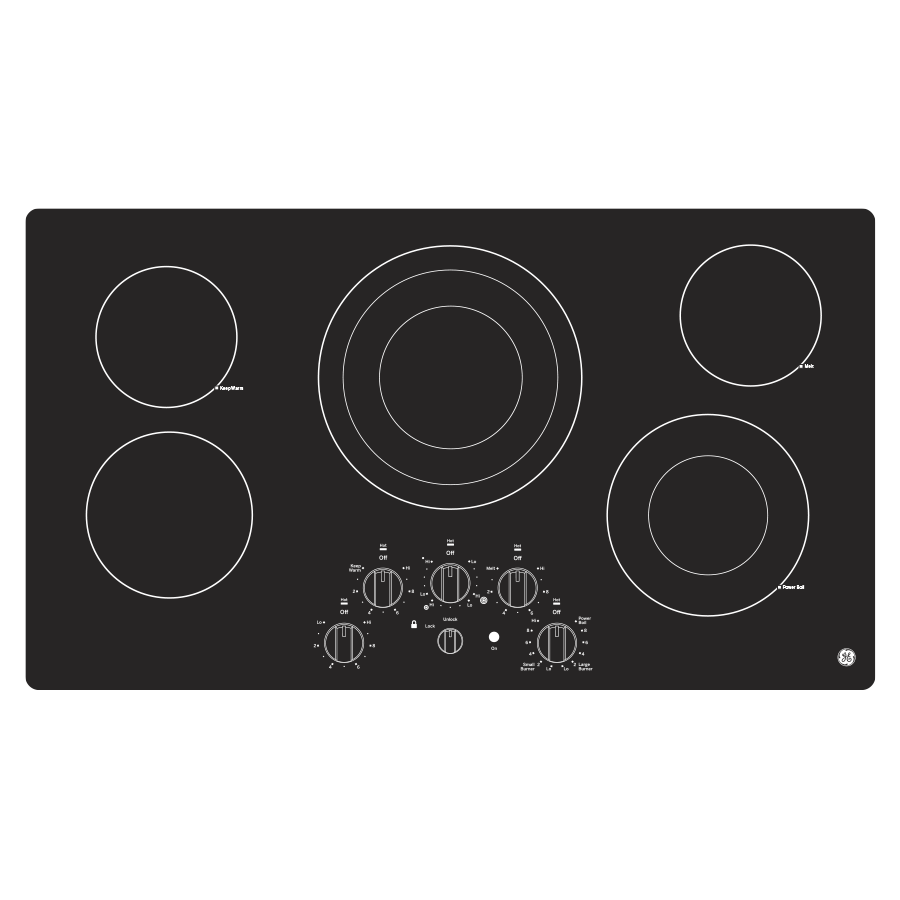 Ge Appliances JEP5036DTBB Ge® 36" Built-In Knob Control Electric Cooktop