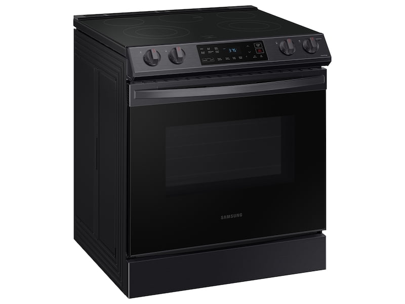 Samsung NE63T8111SG 6.3 Cu Ft. Front Control Slide-In Electric Range With Wi-Fi In Black Stainless Steel
