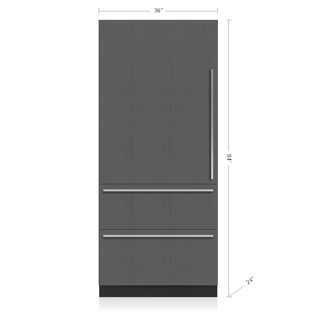 Sub-Zero DET3650RIDL 36" Designer Over-And-Under Refrigerator Internal Dispenser - Panel Ready