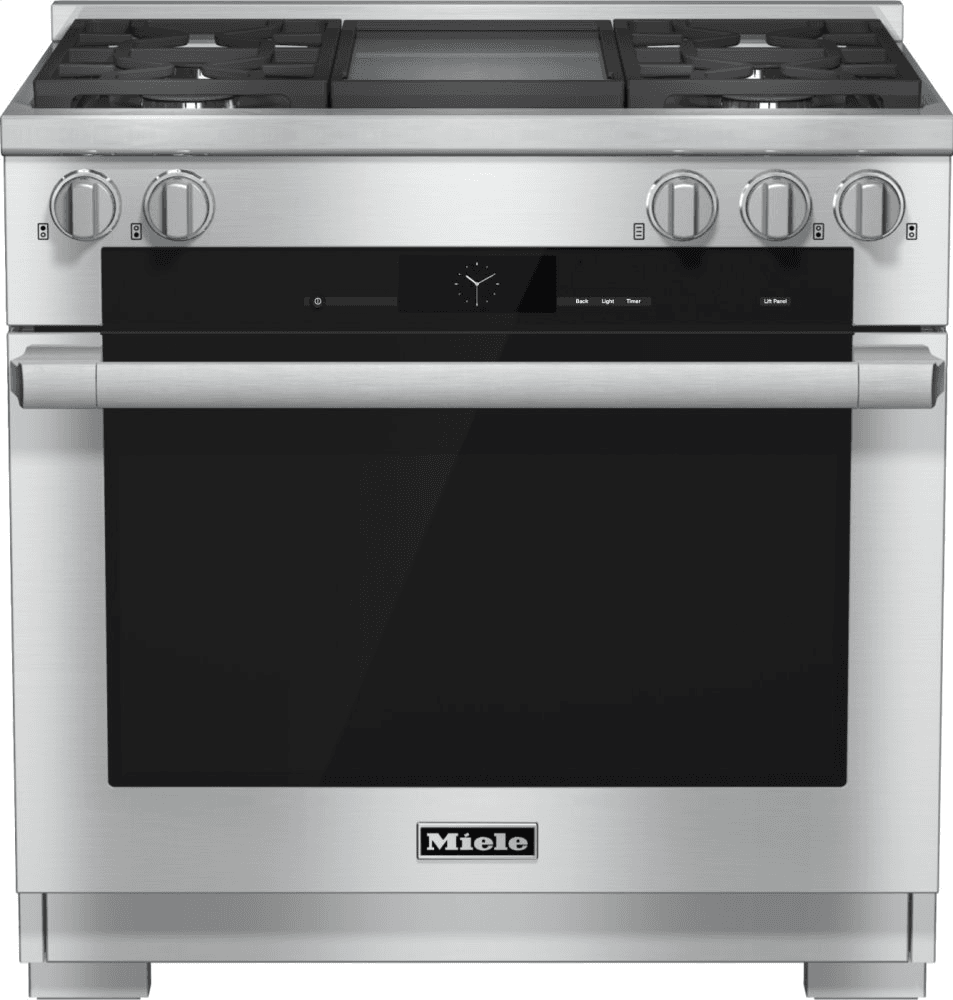 Miele HR19362LP 36 Inch Range Dual Fuel With M Touch Controls, Moisture Plus And M Pro Dual Stacked Burners