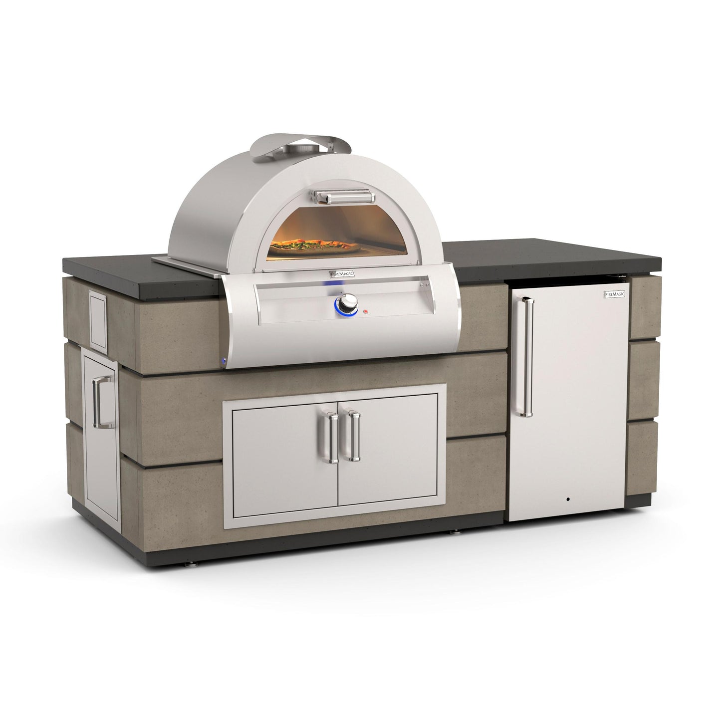 Fire Magic ID660WAR77BA Contemporary Pre-Fab Pizza Oven Island Components Sold Separately