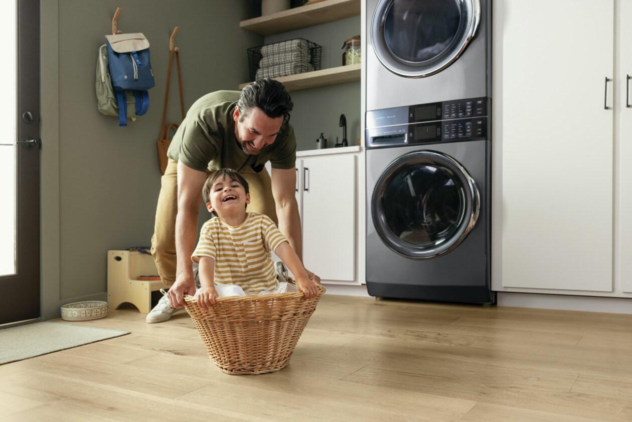 Electrolux ELTE7600AT Electrolux Laundry Tower&#8482; Single Unit Front Load 4.5 Cu. Ft. Washer & 8 Cu. Ft. Electric Dryer