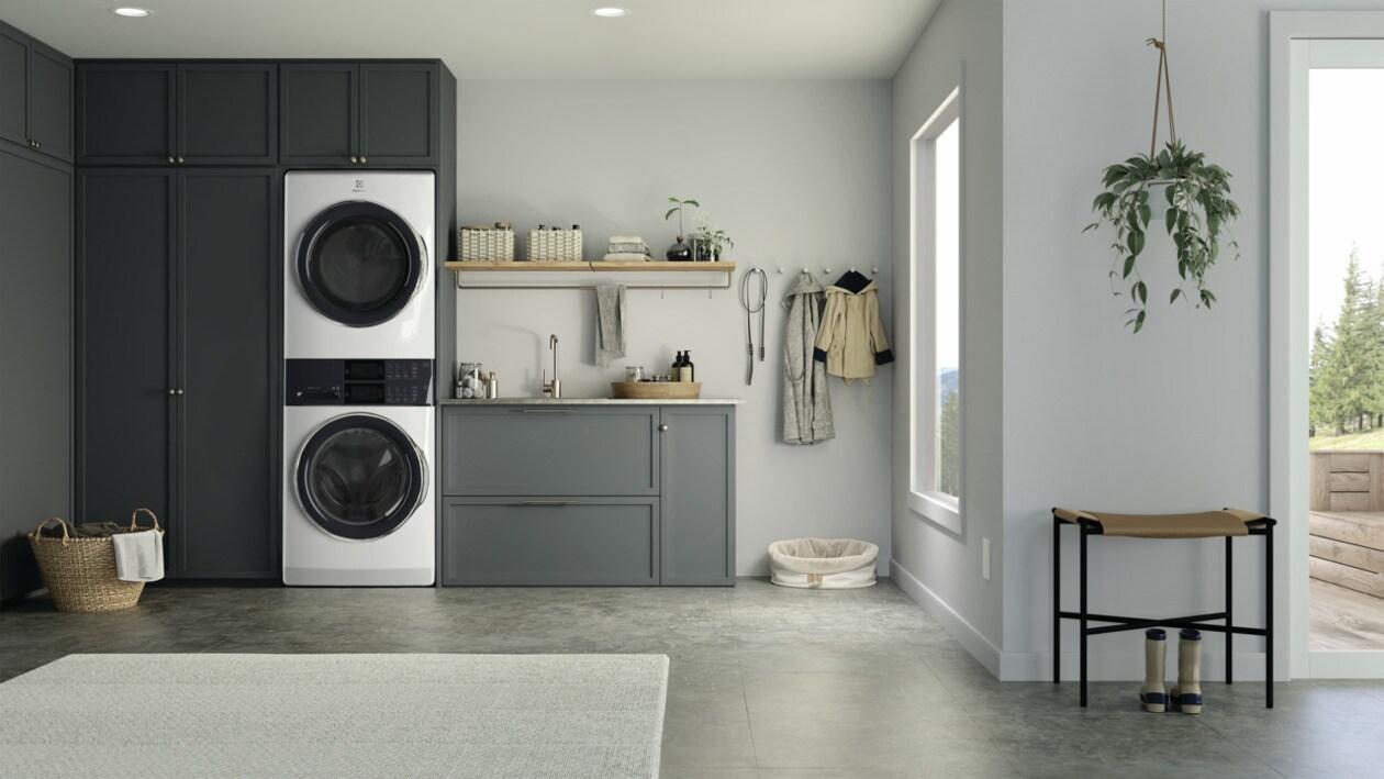 Electrolux ELTE7600AW Electrolux Laundry Tower&#8482; Single Unit Front Load 4.5 Cu. Ft. Washer & 8 Cu. Ft. Electric Dryer