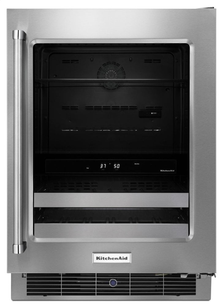 Kitchenaid KUBR304ESS 24" Stainless Steel Beverage Center With Satinglide® Metal-Front Racks