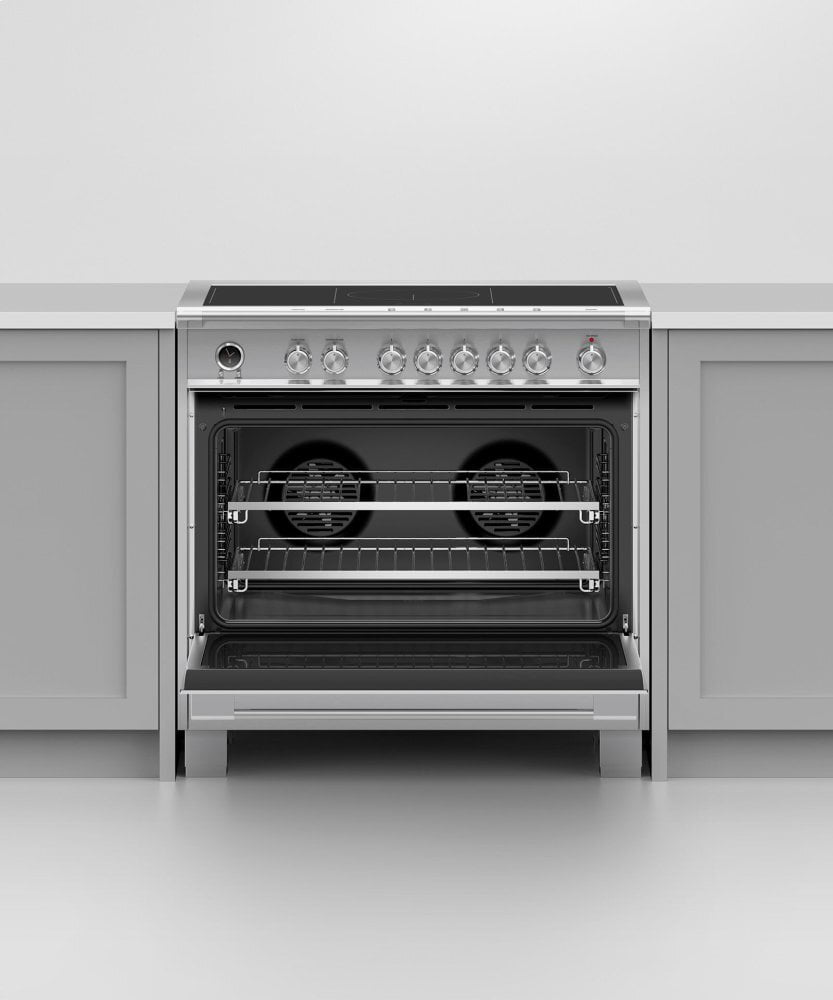Fisher & Paykel OR36SCI6X1 Induction Range, 36", 5 Zones With Smartzone, Self-Cleaning
