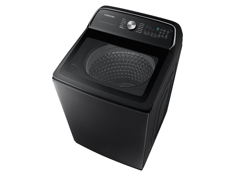 Samsung WA55CG7100AVUS 5.5 Cu. Ft. Extra-Large Capacity Smart Top Load Washer With Super Speed Wash In Brushed Black