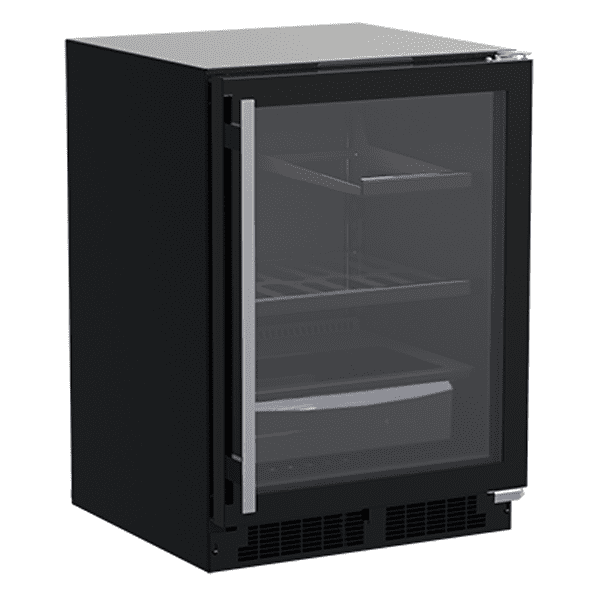 Marvel MLRE224BG01A 24-In Built-In Refrigerator With 3-In-1 Convertible Shelf And Maxstore Bin With Door Style - Black Frame Glass
