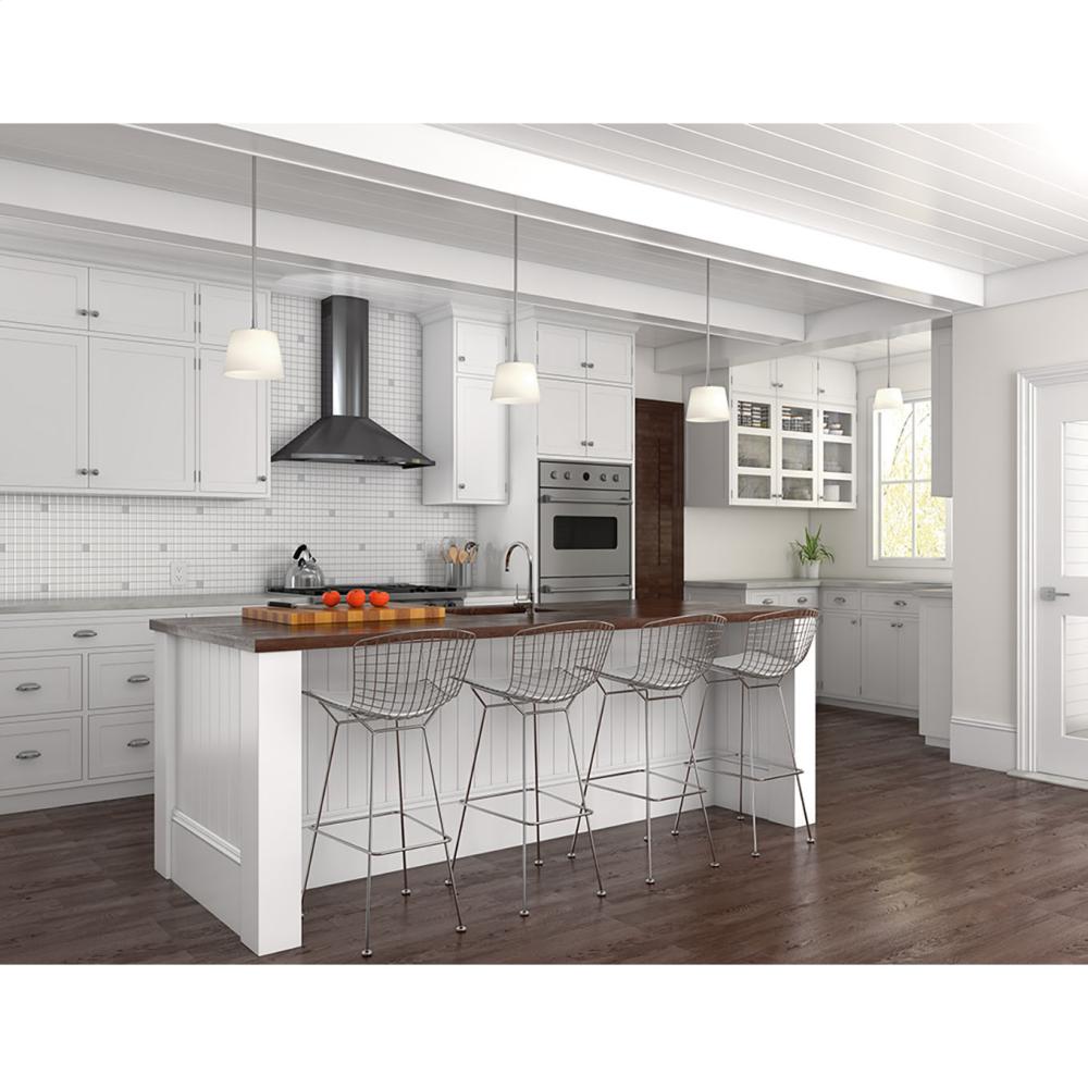 Zephyr ZSAM90DBS Essentials Europa Series 36-In. Savona Wall Range Hood - Black Stainless Steel