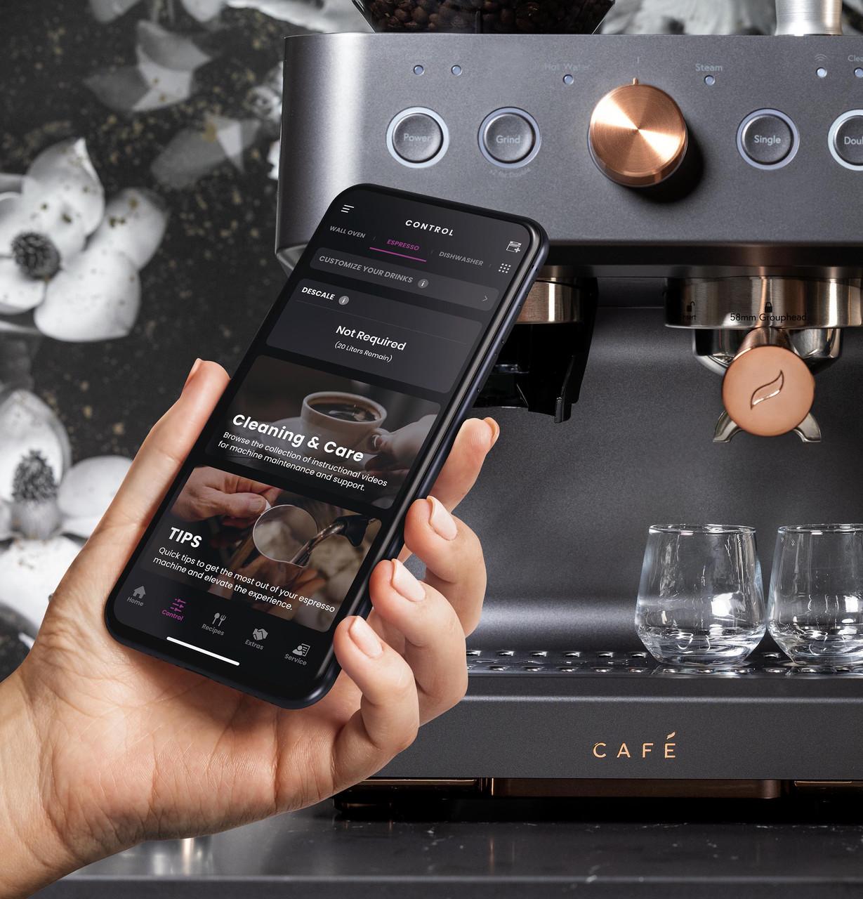 Cafe C7CESAS3RD3 Café™ Bellissimo Semi Automatic Espresso Machine + Frother