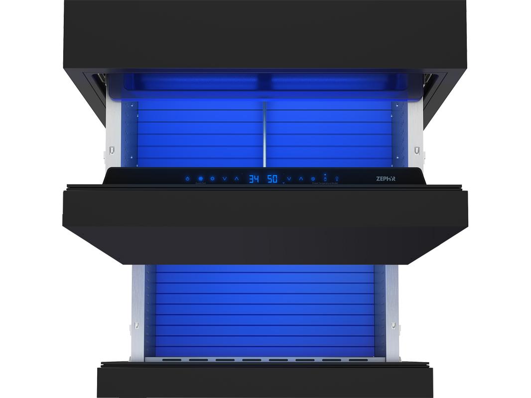 Zephyr PRRD24C2AP 24" Panel Ready Dual Zone Refrigerator Drawers