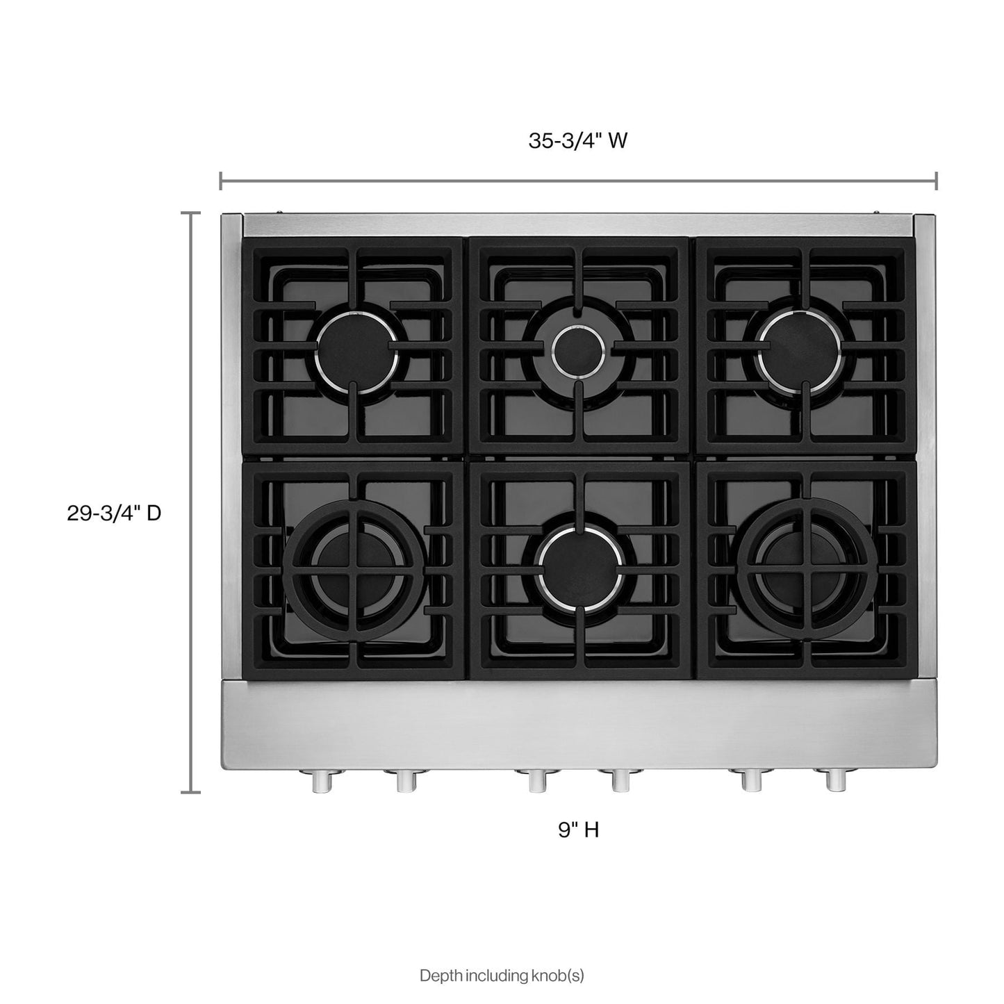 Kitchenaid KCGC506JSS Kitchenaid® 36'' 6-Burner Commercial-Style Gas Rangetop - Stainless Steel