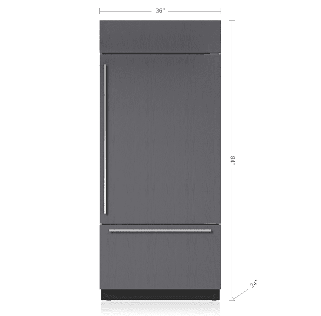 Sub-Zero BI36UIDOLH 36" Classic Over-And-Under Refrigerator/Freezer With Internal Dispenser - Panel Ready