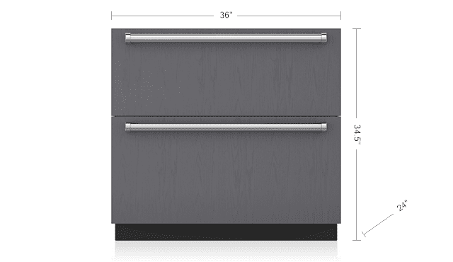 Sub-Zero ID36CI 36" Designer Refrigerator/Freezer Drawers With Ice Maker - Panel Ready