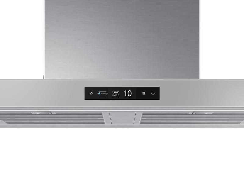 Samsung NK30CB700WCG 30" Bespoke Smart Wall Mount Hood With Lcd Display In Clean Grey