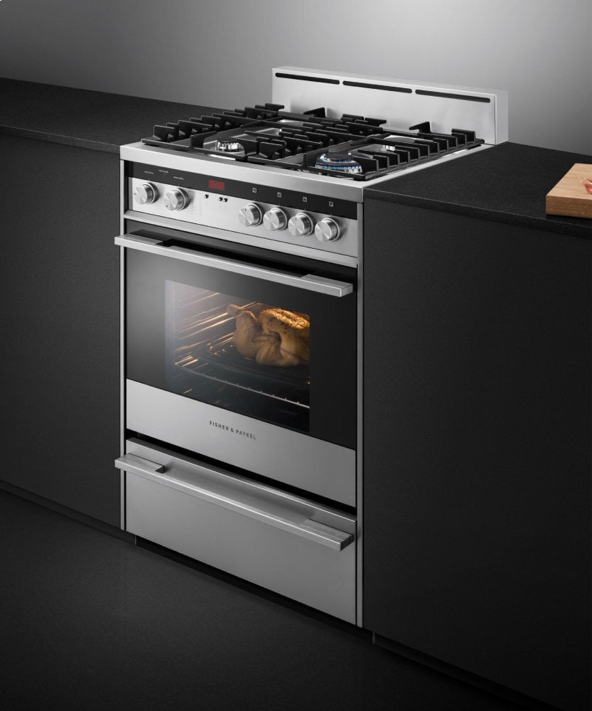 Fisher & Paykel OR24SDMBGX2N Gas Range, 24", 4 Burners