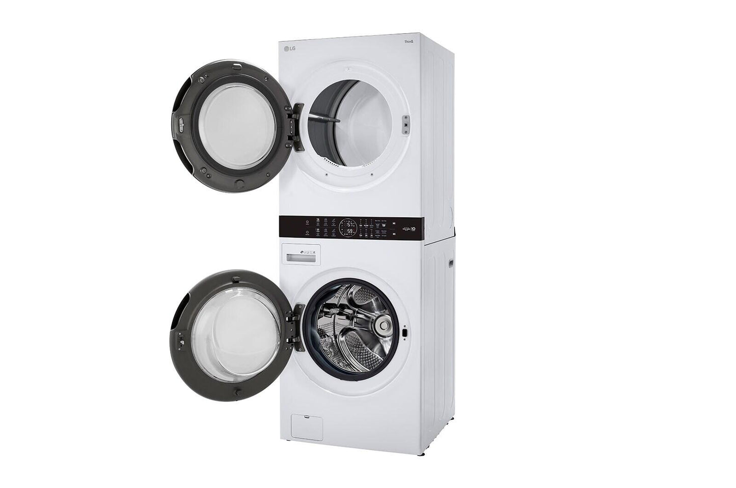 Lg WKG101HWA Single Unit Front Load Lg Washtower&#8482; With Center Control&#8482; 4.5 Cu. Ft. Washer And 7.4 Cu. Ft. Gas Dryer