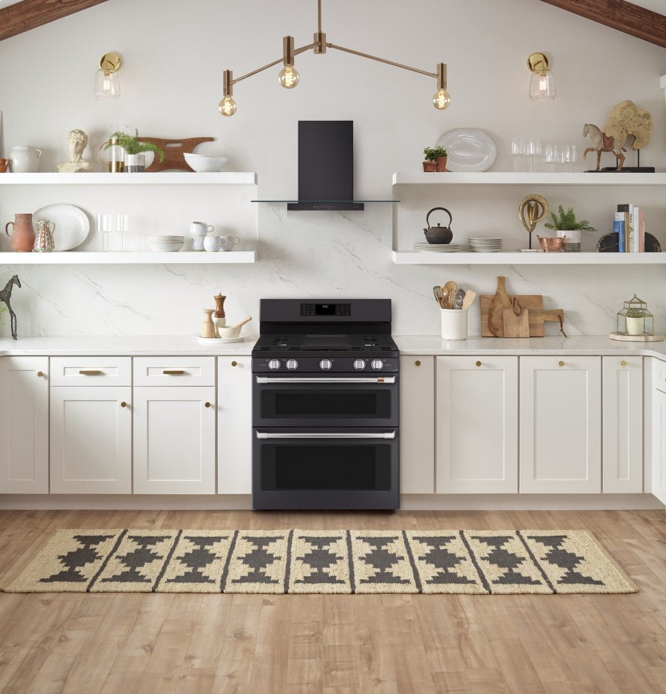 Cafe CVW73013MDS Café 30" Wall-Mount Glass Canopy Chimney Hood