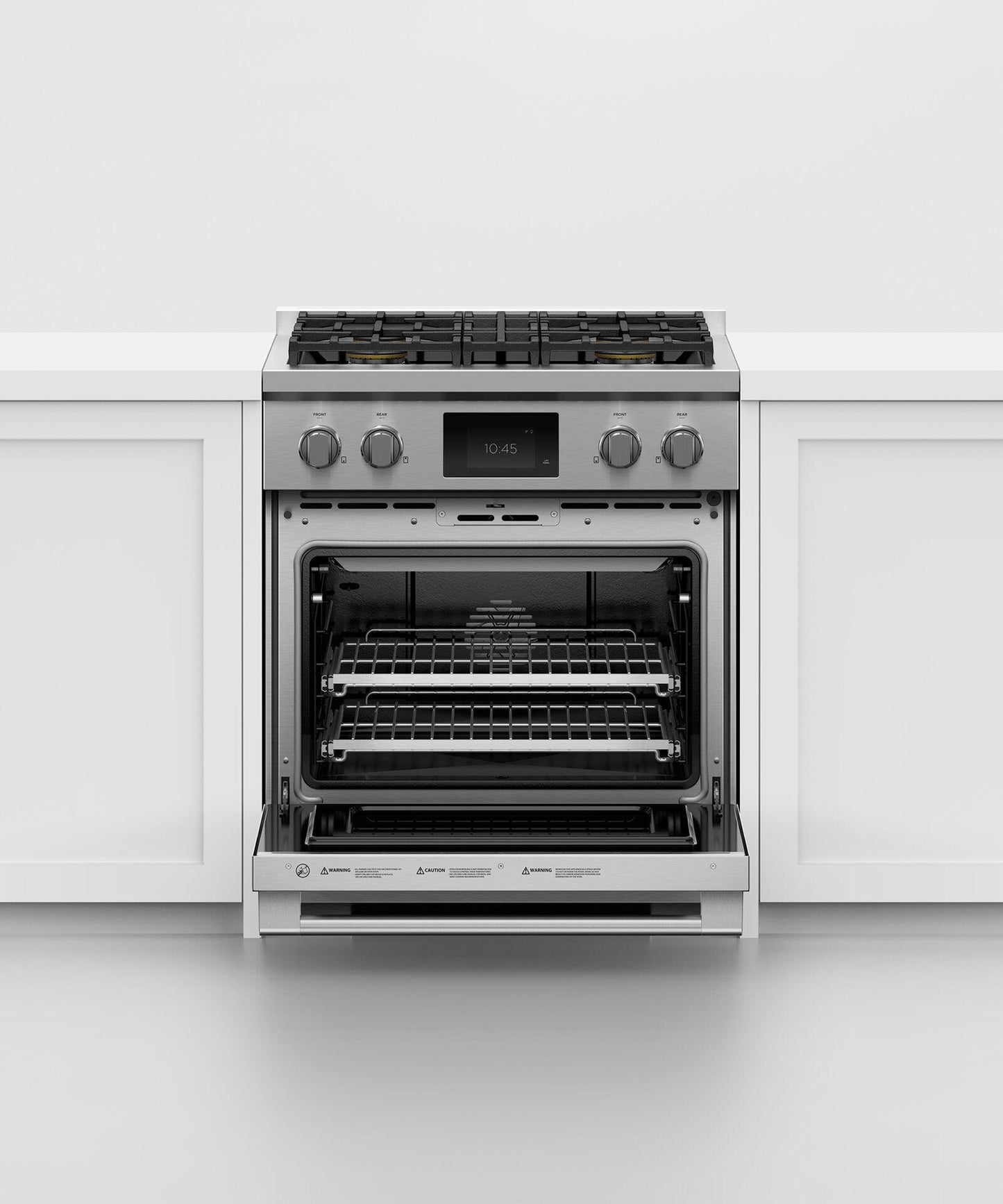 Fisher & Paykel RDV3304L Dual Fuel Range, 30", 4 Burners, Self-Cleaning, Lpg