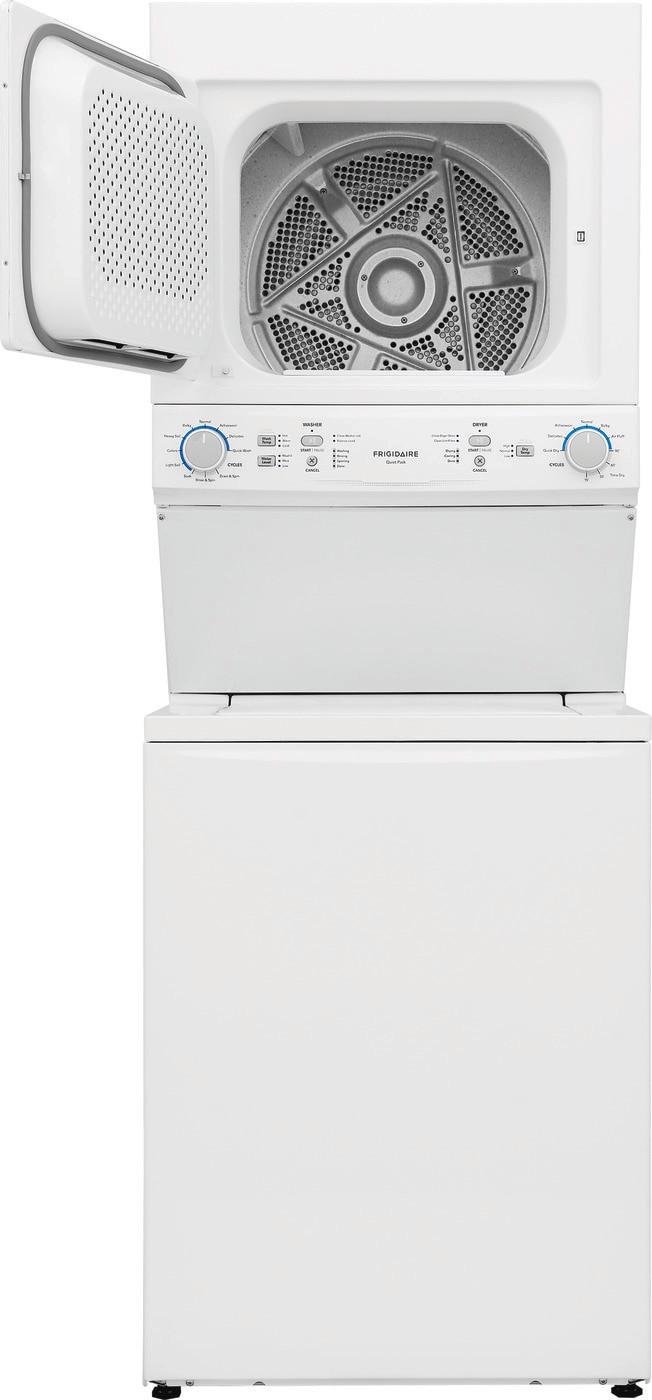 Frigidaire FLCE7523AW Frigidaire Electric Long Vent Stacked Laundry Center - 3.9 Cu. Ft Washer And 5.5 Cu. Ft. Dryer
