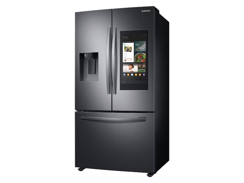 Samsung RF27T5501SG 26.5 Cu. Ft. Large Capacity 3-Door French Door Refrigerator With Family Hub™ And External Water & Ice Dispenser In Black Stainless Steel
