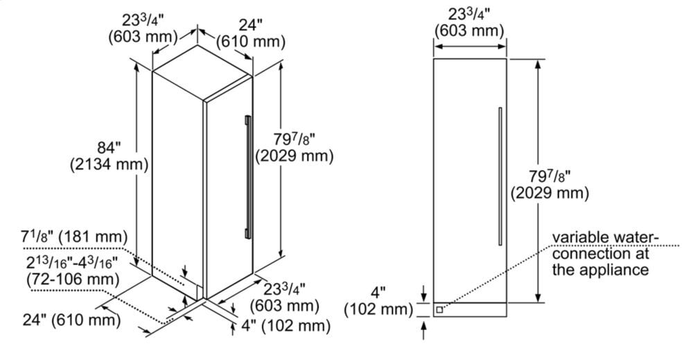 Thermador T24IF900SP 24-Inch Built-In Panel Ready Freezer Column