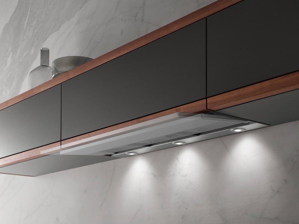Miele DA3698SS Built-In Ventilation Hood With Motorized Pull-Out Canopy For Maximum Convenience.