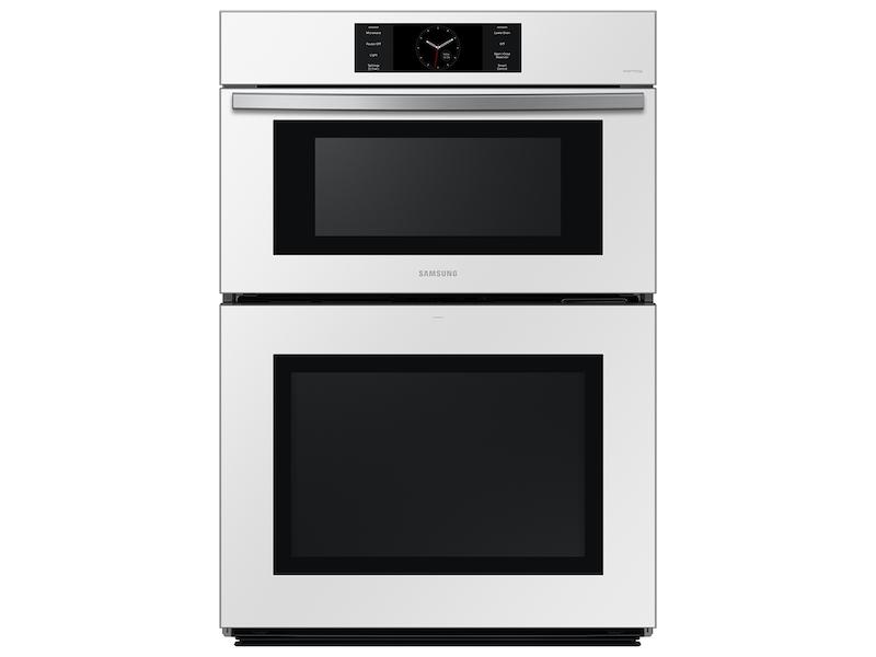 Samsung NQ70CB700D12 Bespoke 30" Microwave Combination Wall Oven With With Flex Duo&#8482; In White Glass