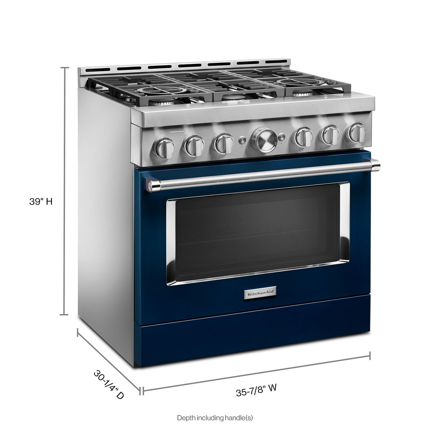 Kitchenaid KFGC506JIB Kitchenaid® 36'' Smart Commercial-Style Gas Range With 6 Burners - Ink Blue